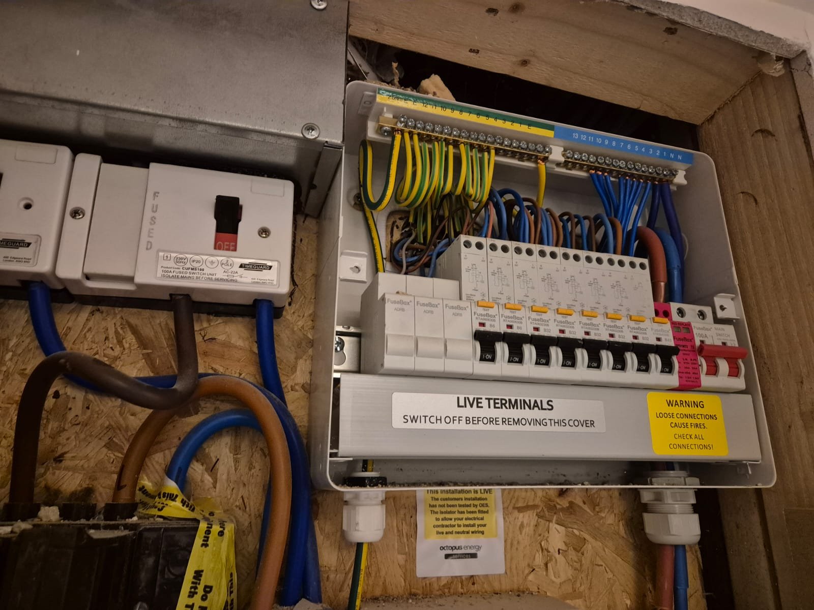 Water Damaged Electrics electrician at work
